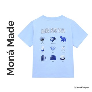 Áo thun baby tee moná - blue xanh