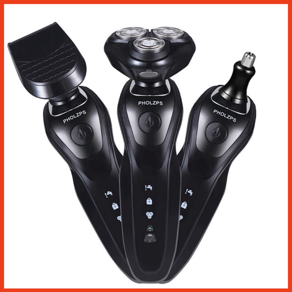 Máy cạo râu 4D cao cấp, Máy cạo râu đa năng 3in1 SHAVER SK 1588 tự mài, không gây đau rát [ Hàng Tốt ]