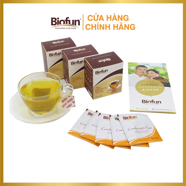 Trà Đông Trùng Hạ Thảo Việt Nam Biofun Hộp 10 Gói - Giúp Bồi Bổ Sức Khỏe Và Thanh Lọc Cơ Thể