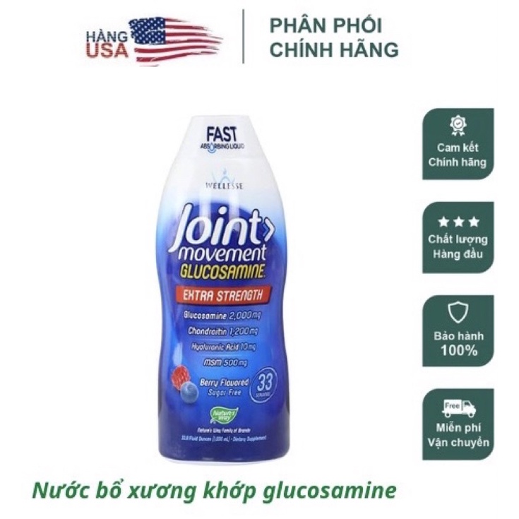 Joint Movement Glucosamine Wellesse chai 1000ml của Mỹ