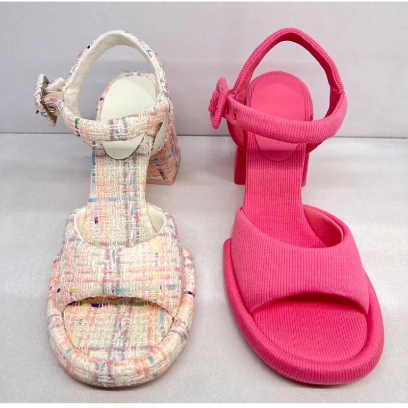 GIÀY CNK CAO 10P VẢI BỐ