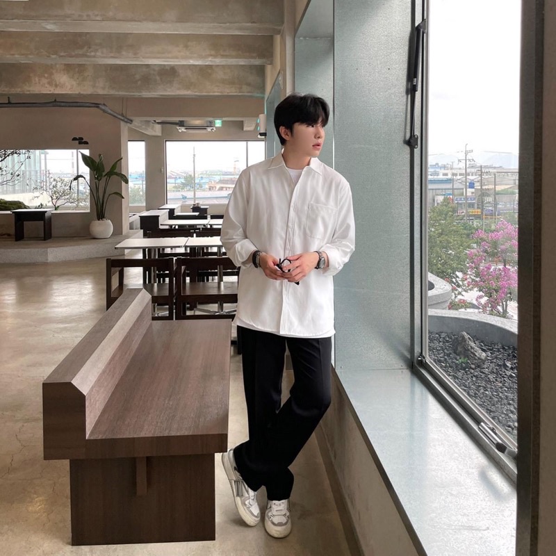 Áo sơmi Nam trơn basic Unisex