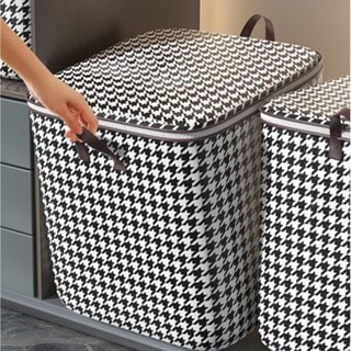 Túi vải đựng chăn màn có khóa kéo, họa tiết đẹp, chất vải dầy dặn