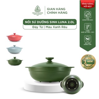 Nồi Sứ Dưỡng Sinh Minh Long Healthy Cook Luna 2L - Dùng Cho Bếp Từ