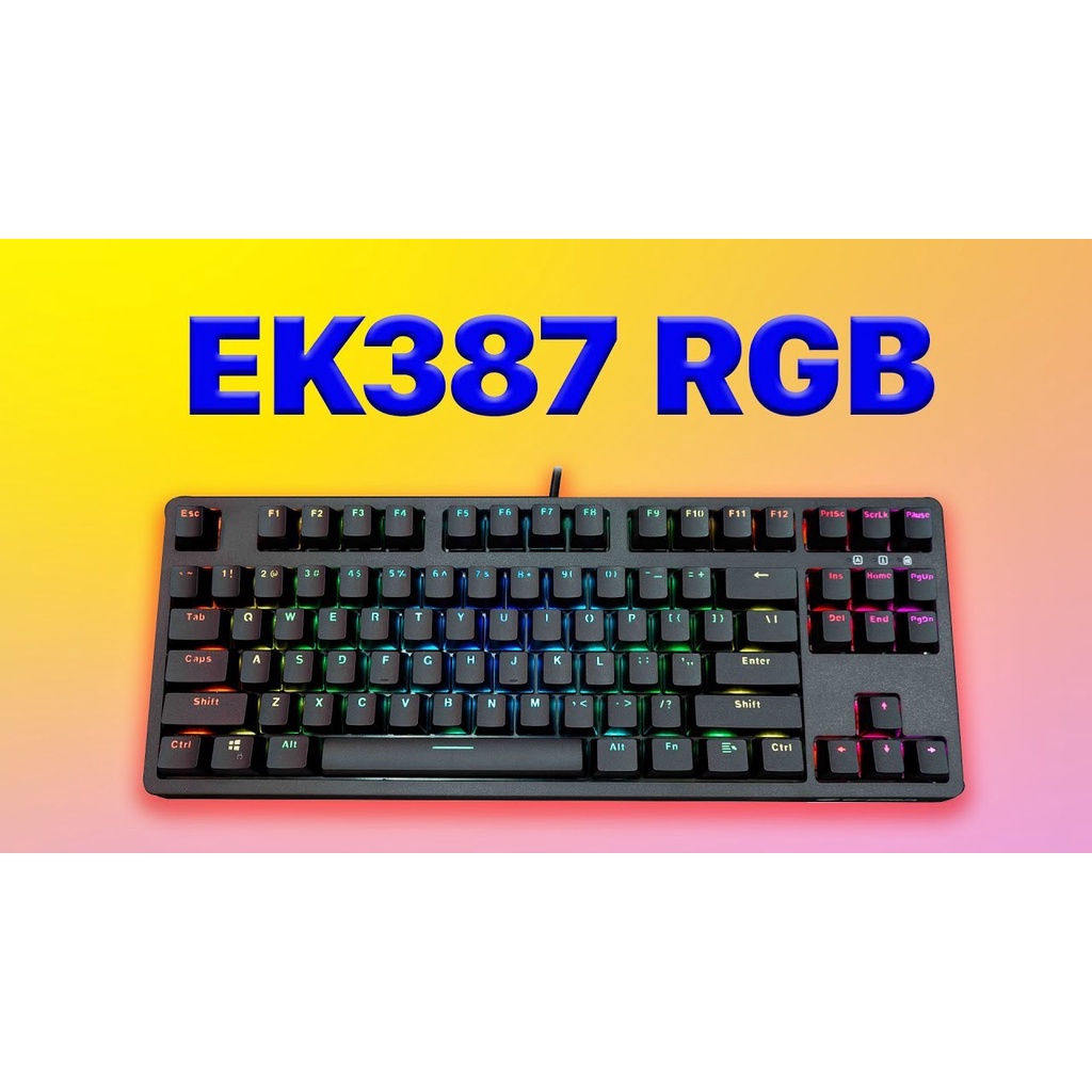 Bàn phím cơ Gaming E-dra EK387 RGB TKL Blue