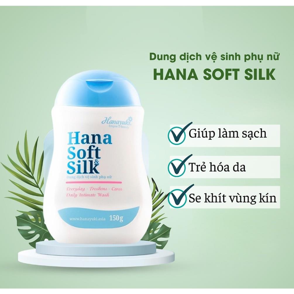 Dung dịch vệ sinh phụ nữ hana soft silk Hanayuki 150ml