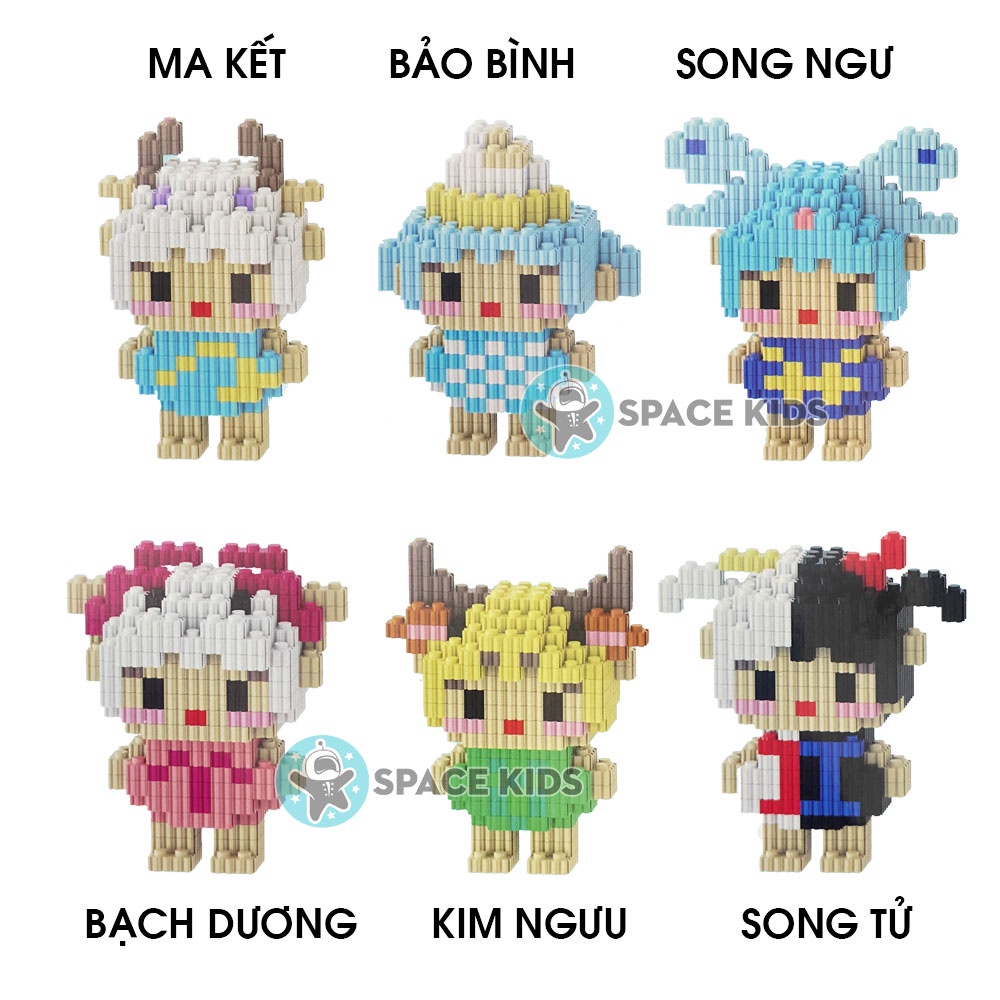 Lego 12 cung hoàng đạo 3d mini, Lego cung hoàng đạo mini, lắp ráp mô hình 12 cung hoàng đạo