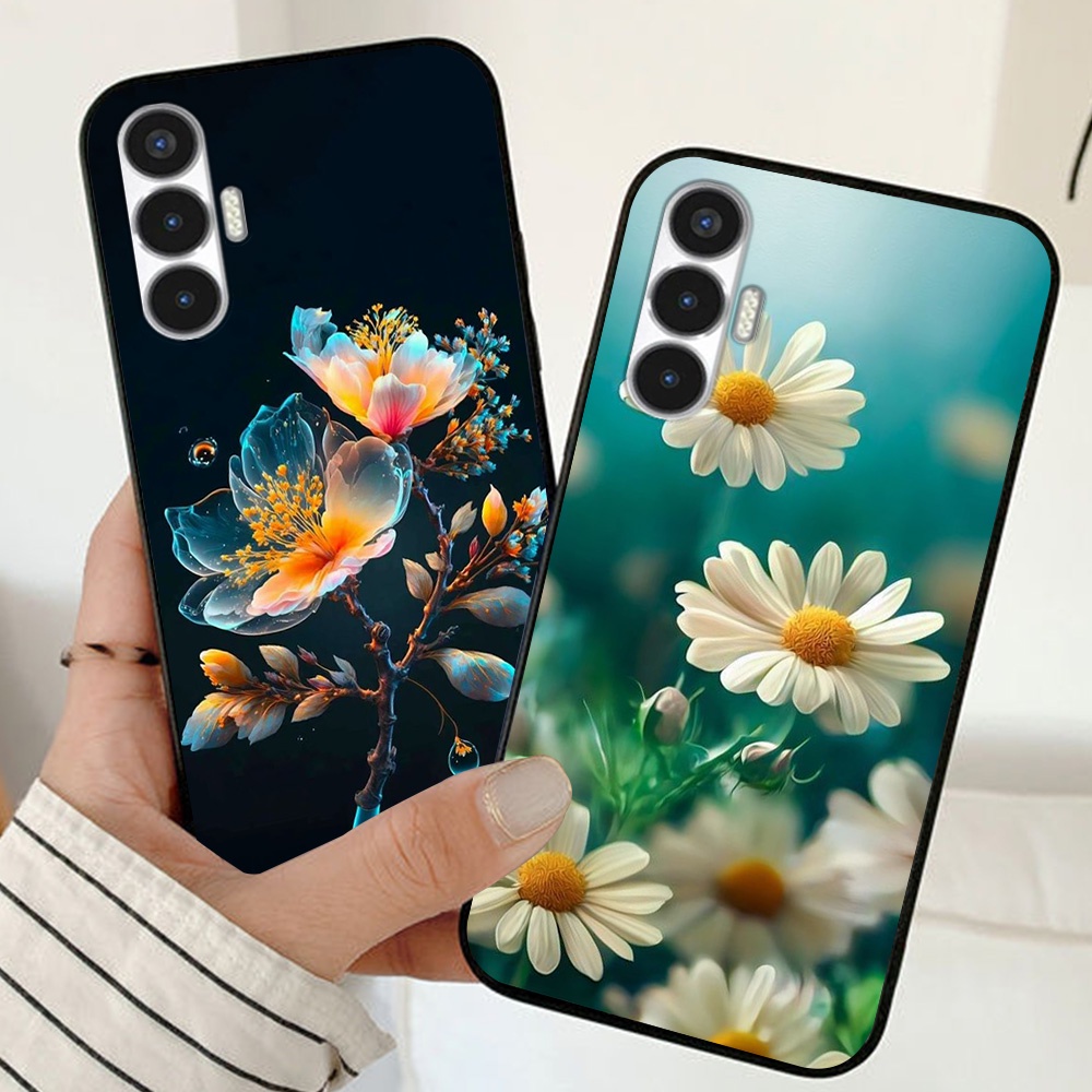 Ốp lưng tecno pova neo / pova 3 in nhám hình hoa cỏ