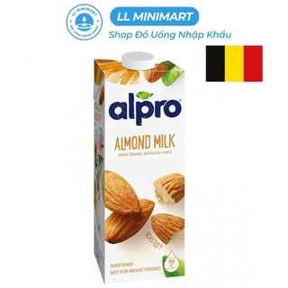 Sữa hạnh nhân nguyên chất alpro hộp 1 lít - sữa hạt nhập khẩu châu âu