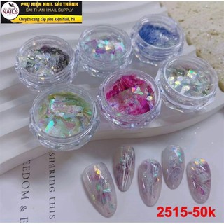 Set trang trí 6 ô-Giấy mix nhũ