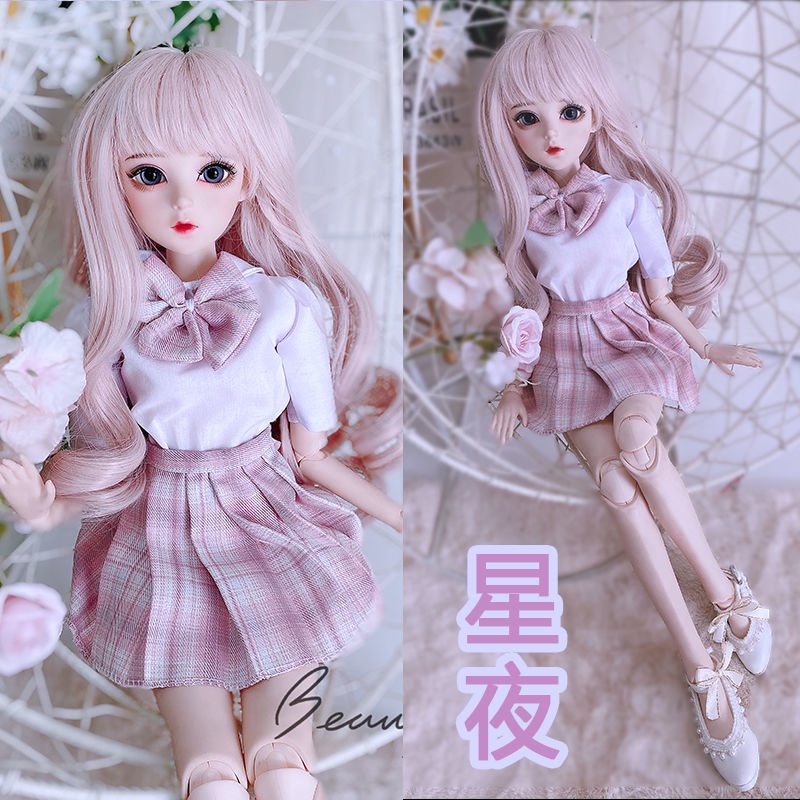 Đầm Công Chúa Băng Giá 60cm 3 Điểm Loli bjd 5.11 Cho Búp Bê Barbie