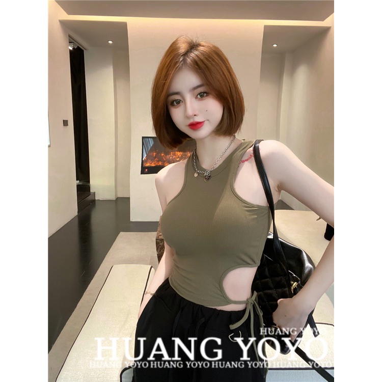 Áo Croptop Không Tay Nhiều Màu Sắc Thời Trang Mùa Hè Phong Cách Hàn Quốc Cho Nữ