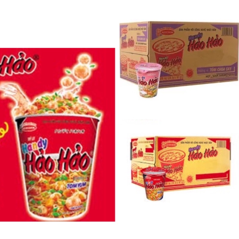Thùng mì Hảo Hảo Handy tôm chua cay / tomyum 24 ly