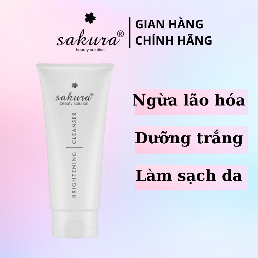 Sữa rửa mặt Sakura Brightening Cleanser làm sạch sâu sáng da 100ml