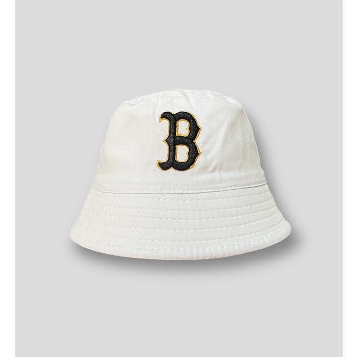 Mũ bucket cụp 2 mặt phong cách hàn quốc thêu logo nổi chữ B
