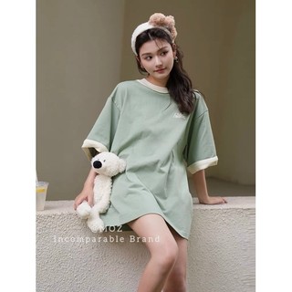 Áo phông 13de marzo cổ len lưng thêu nổi đính gấu bông