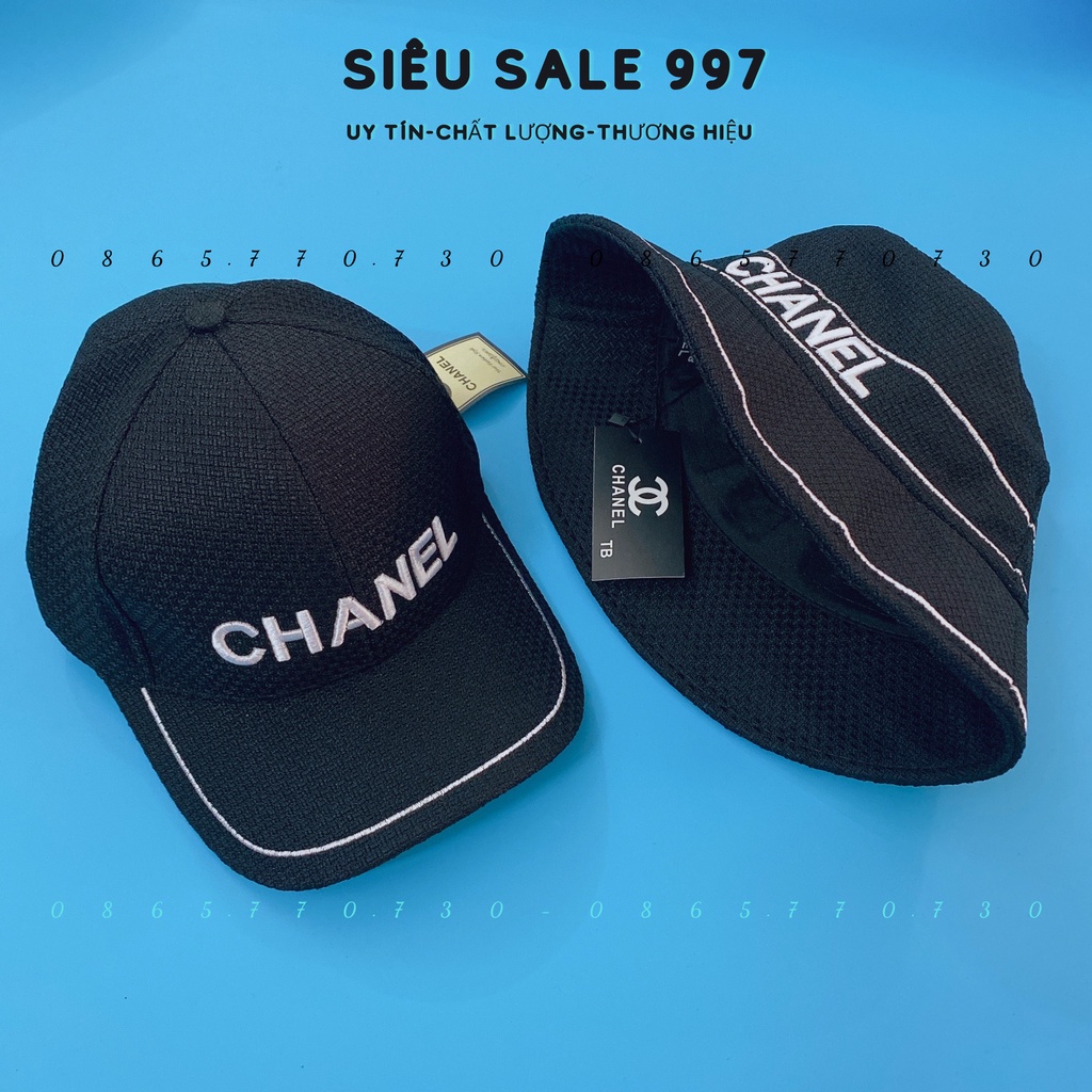 MŨ BUCKET KET THÊU CHAANNEL SỌC VIỀN CHẤT LƯỚI DÀY ĐỘI ÊM ĐẦU THOÁNG MÁT CAO CẤP