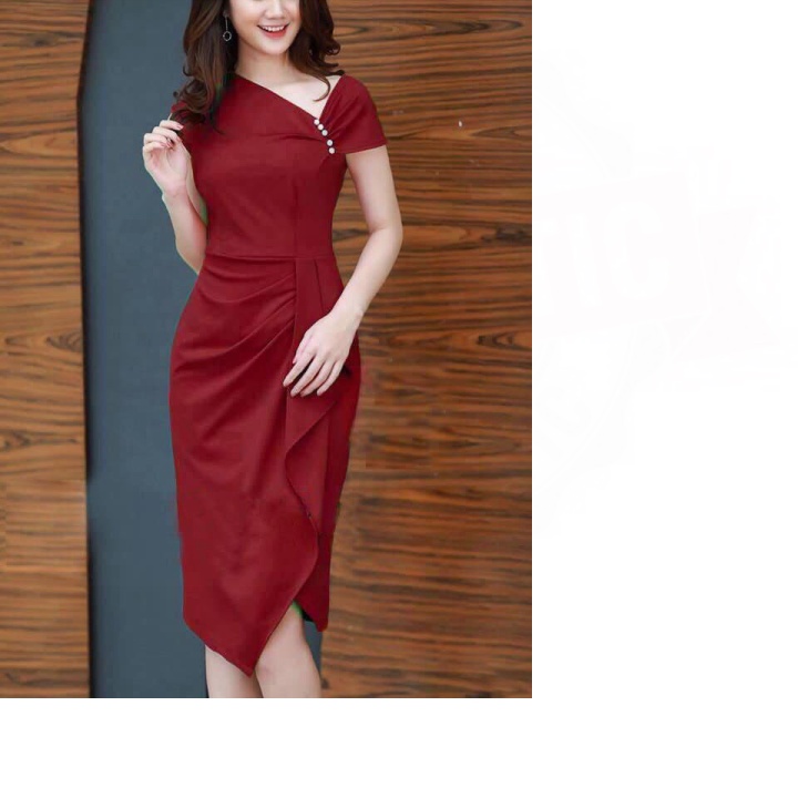 Đầm Body Vai Lệch Đính Ngọc Siêu Quyến Rũ Thời Trang HARI (2HAND TUYỂN)