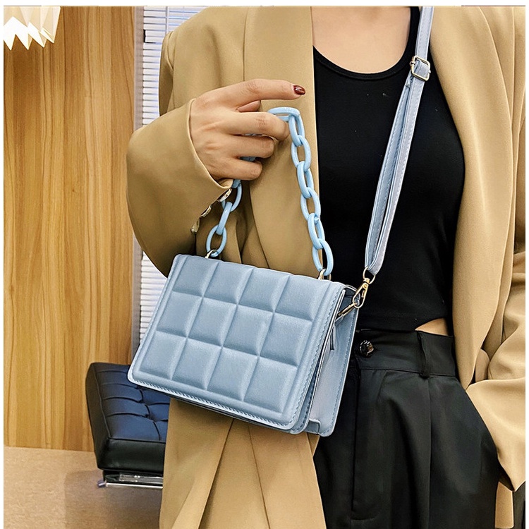 MISCHA Túi Đeo Chéo Vai Bằng Da PU Màu Trơn Thời Trang Sành Điệu Cho Nữ