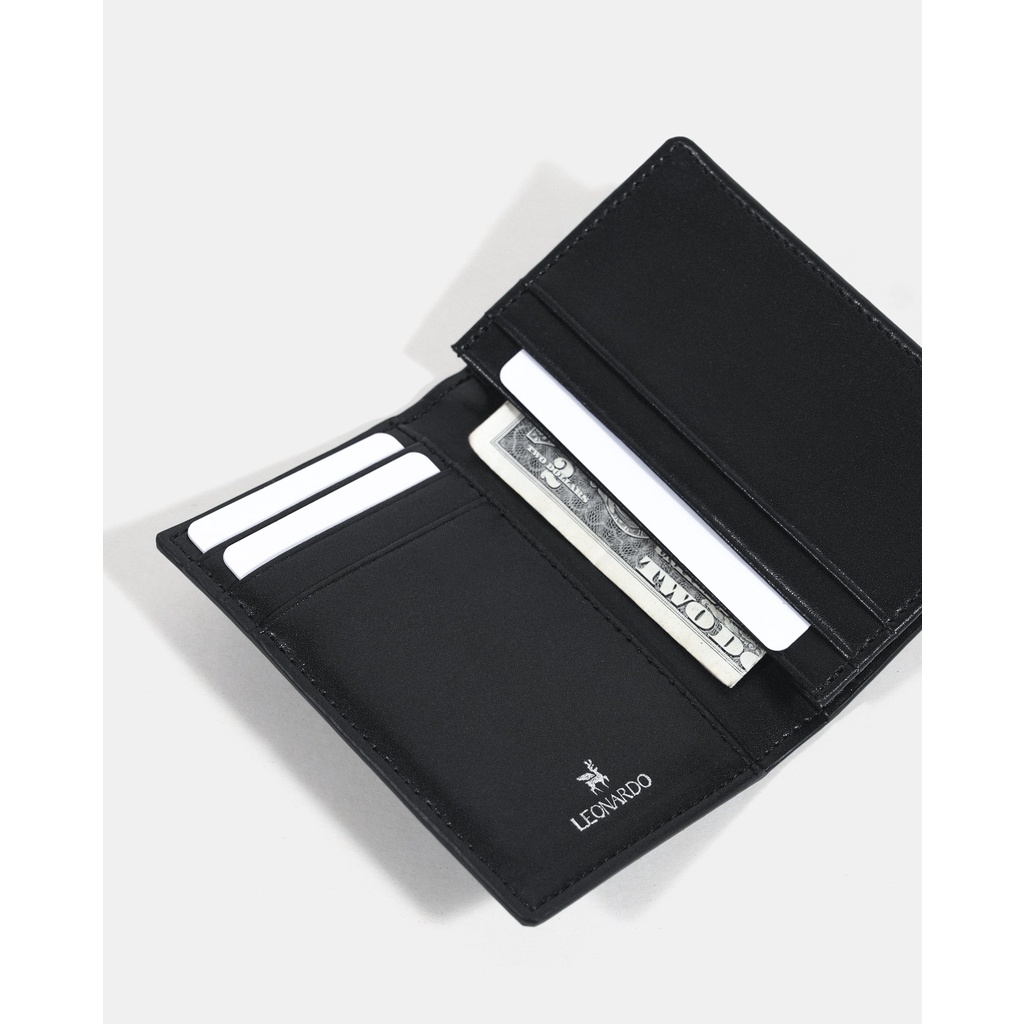 Ví Da Nam Card Holder Cleo chất liệu da Microfiber cao cấp, bền bỉ - LEONARDO