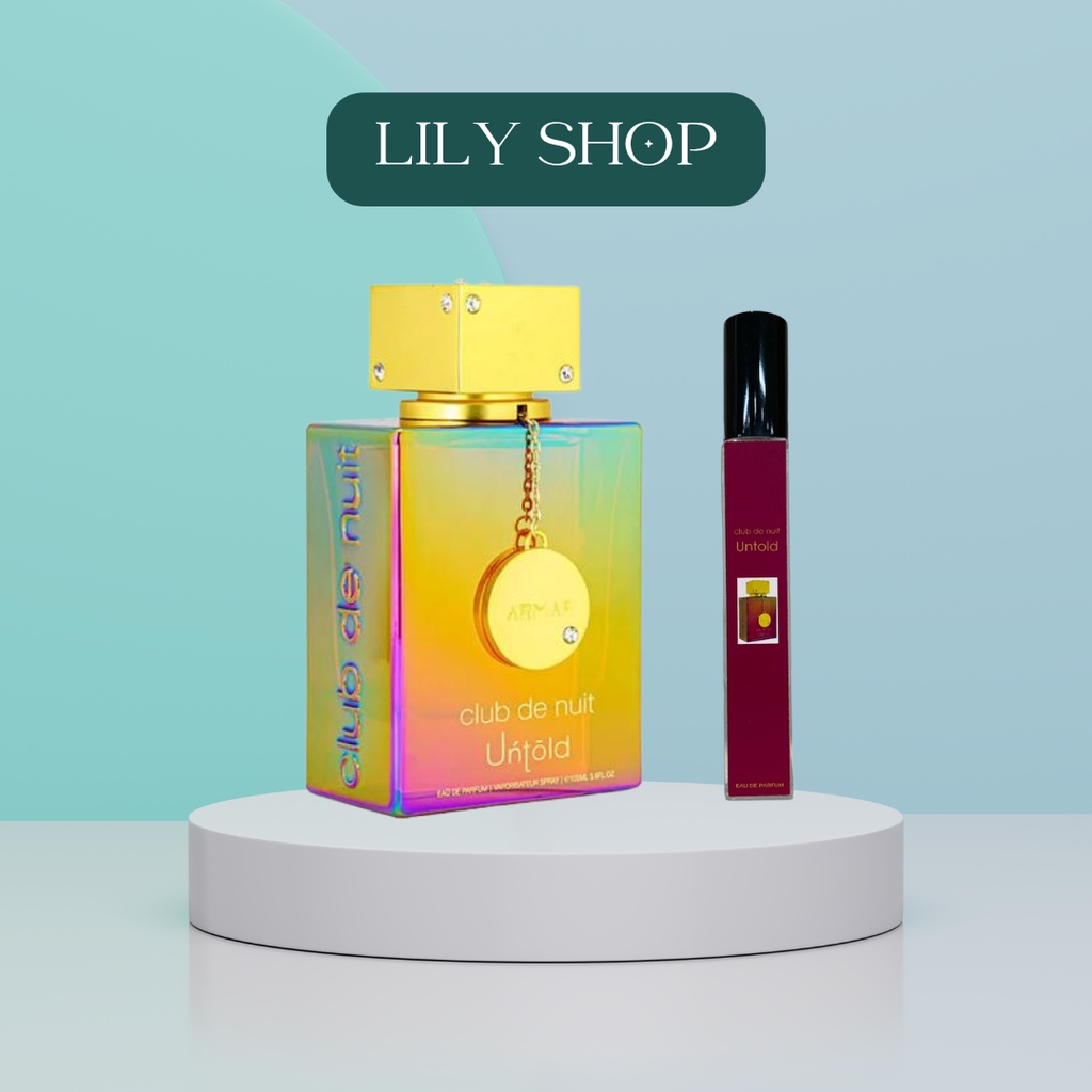 Mẫu Thử Nước Hoa Chiết 10ml Unisex Club De Nuit Untold