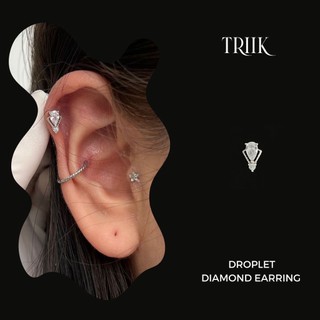 Khuyên tai đá - Droplet Diamond Earring