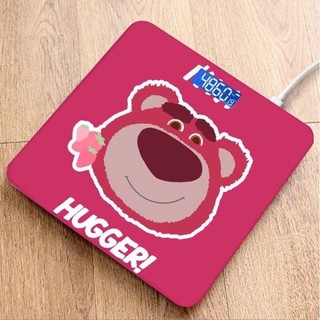 Cân điện tử sức khoẻ hình gấu hồng Lotso- Cân hình gấu dâu LOSTO theo dõi cân nặng gia đình chính xác cao tặng kèm Pin