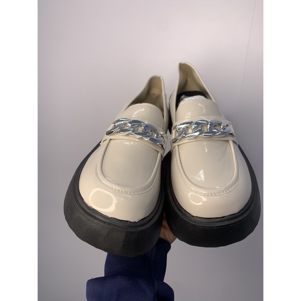 Giày búp bê PLO quai xích nữ da mềm cao cấp Giày tiểu thư xinh đơn giản nhẹ nhàng đi chơi đi học