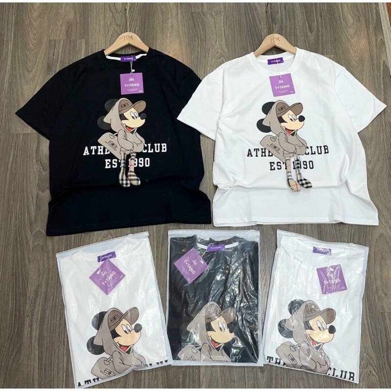 Áo Phông Form Rộng Hoạ Tiết Mickey Nổi T-Tang Mã KH38