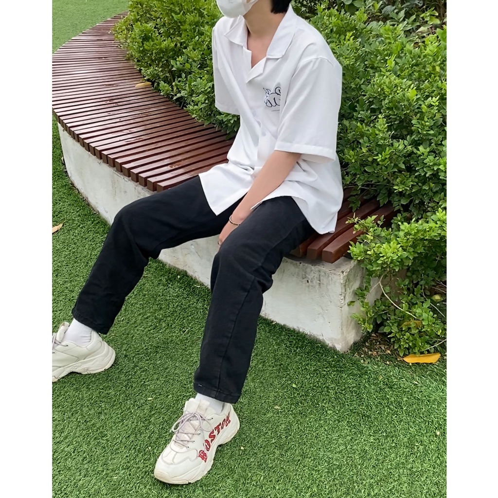 Quần jean nam baggy ống suông rộng QN02 dáng đứng vải bò Chane hottrend 2023