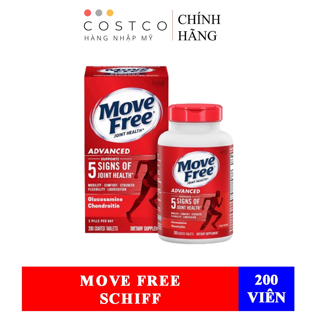 Viên Uống Giảm Các Cơn Đau Khớp Siêu Mạnh Schiff Move Free 5 Signs Of Joint Health (1 Hộp/200 Viên)