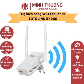 Bộ kích sóng wifi repeater 300mbps totolink ex200 - hàng chính hãng
