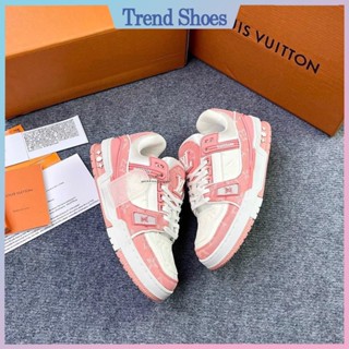 Giày LV Louis Vuitton Trainer Hồng, Giày Thể Thao Lv Hot Trend