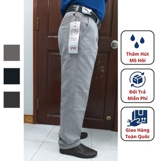 Quần kaki nam trung niên ống suông cao cấp KK095 - Xưởng may Phúc Hằng