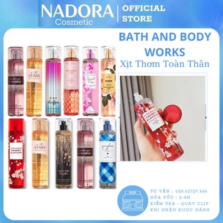 [ĐỦ MÙI 1] Xịt Thơm toàn Thân Bath And Body Works Body Mist (236ml)