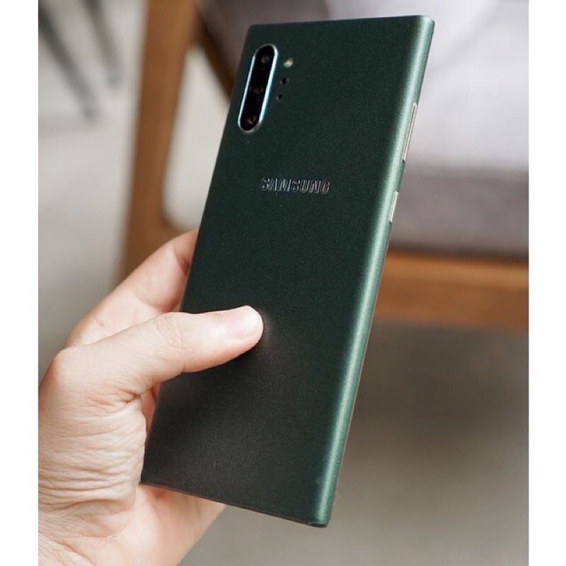 Miếng dán skin full lưng viền xanh rêu nhám Samsung S23 ULTRA NOTE 10 PLUS NOTE 10 S20 ULTRA Note 20 S10 PLUS NOTE S10