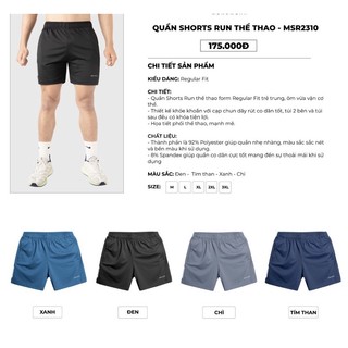 Quần đùi thể thao nam co giãn 4 chiều -Quần tập gim