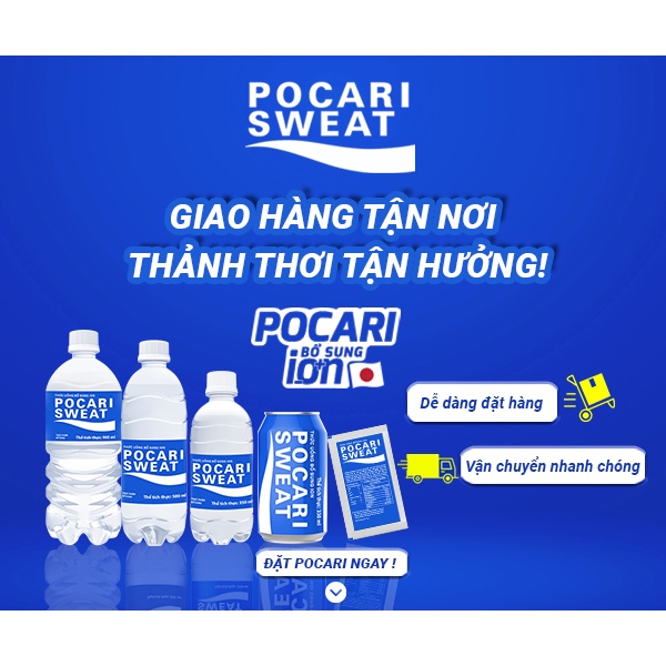 Lốc 6 chai thức uống bổ sung ion Pocari Sweat (500ml / Chai)