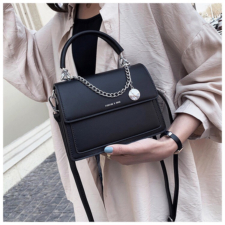 Túi xách da nữ công sở phối xích hàng da đẹp loại 1 SL76