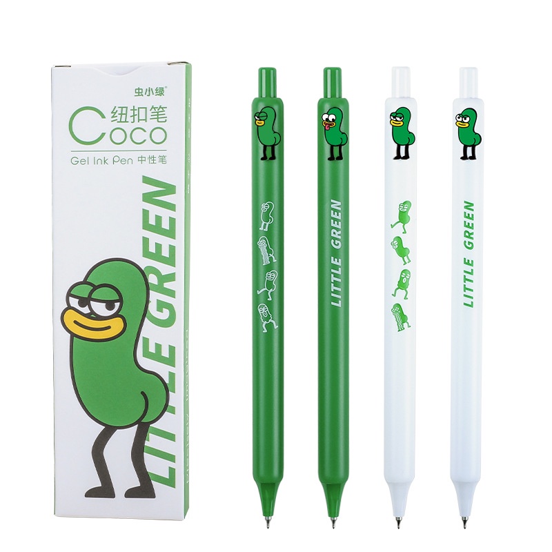 Set 4 Bút Bi Mực Đen Nhanh Khô Ngòi 0.42mm C7354