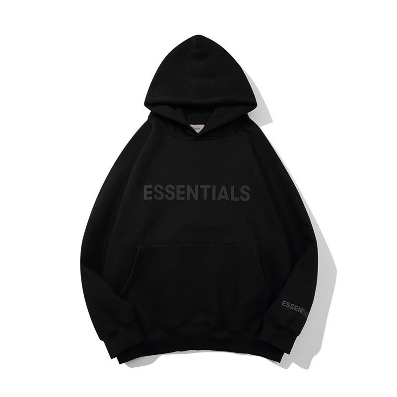 Áo Hoodie Form Rộng Madela Unisex Chữ Essential Có Mũ Rộng, Áo Nỉ Hoodie Chùm Mông Có Dây Mũ Phong Cách Hàn Quốc