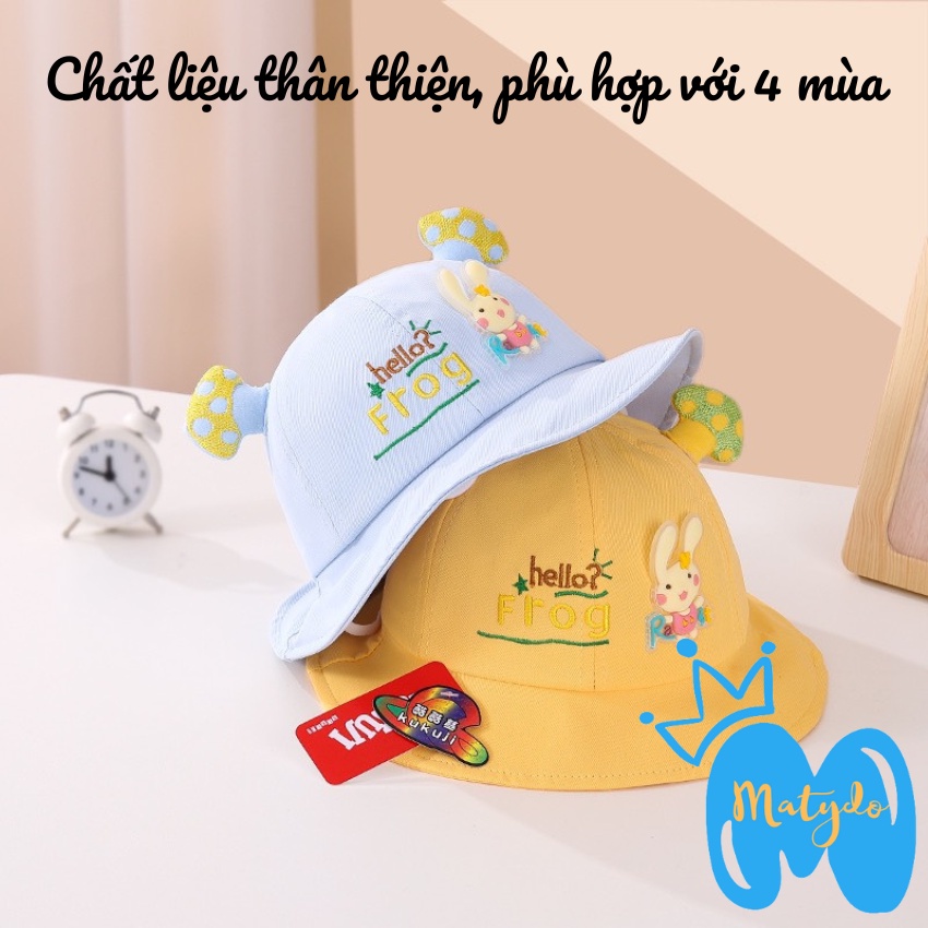Mũ cho bé trai bé gái rộng vành nón trẻ em mùa hè đông hình thỏ nấm đáng yêu phụ kiện trẻ em 1-2.5 tuổi