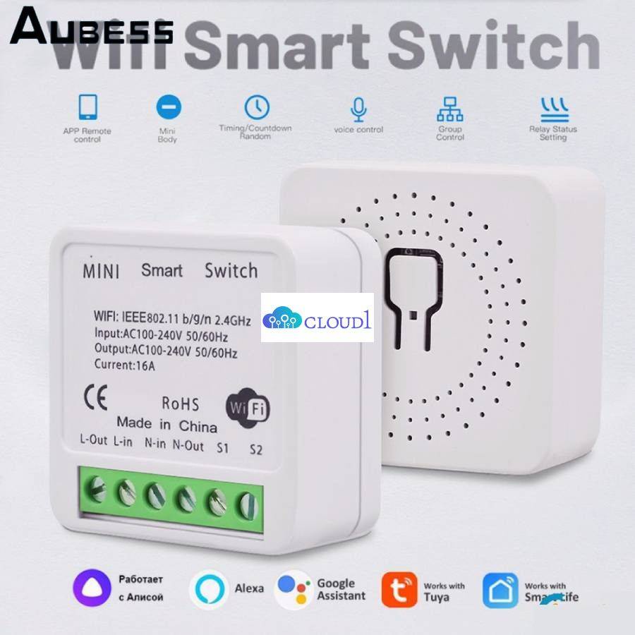Công Tắc Wifi Thông Minh Đèn Led Mini 16A Ứng Dụng Yours Hỗ Trợ Rơ Le Hẹn Giờ 2 Chiều Google Home Cloud1