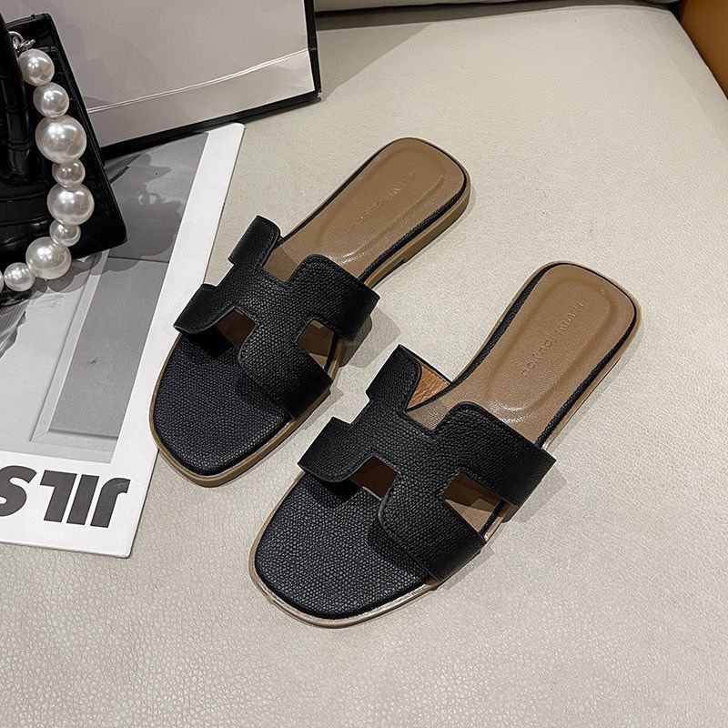 Dép Nữ Quai H Nhiều Màu Vân Mới Da Lì Hàng Quảng Châu Loại 1