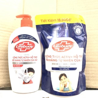 Nước Rửa Tay Lifebuoy bảo vệ vượt trội Túi 450ml/ chai 500g