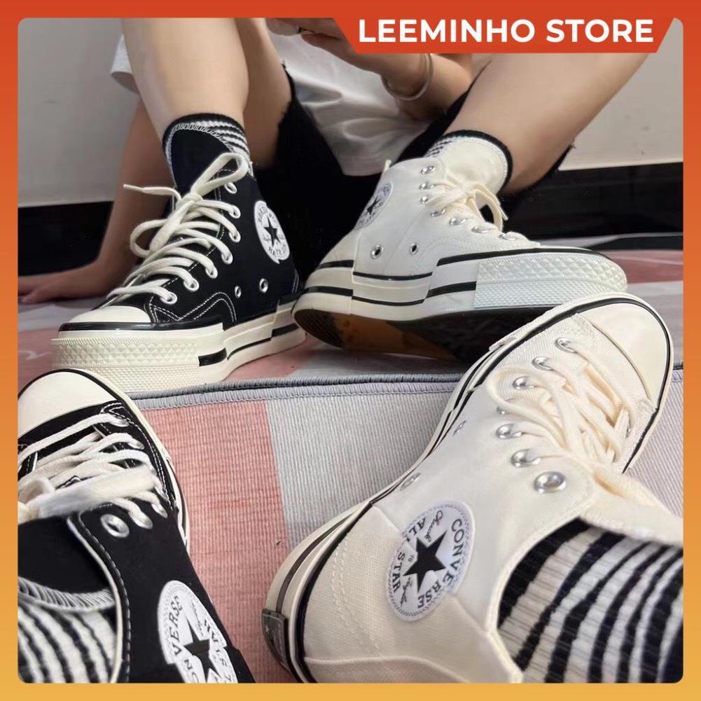 Giày Thể Thao Nam Nữ Converse 1970s Plus A00916c Trắng Đen Cổ Cao , Giày Sneaker Converse Canvas Hàng SC Leeminho shop