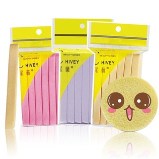 Bọt biển Bông nở rửa mặt Chivey 12 miếng