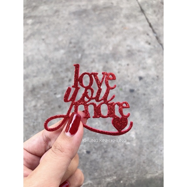 Set 10 chữ xốp kim tuyến trang trí bó hoa, hộp quà