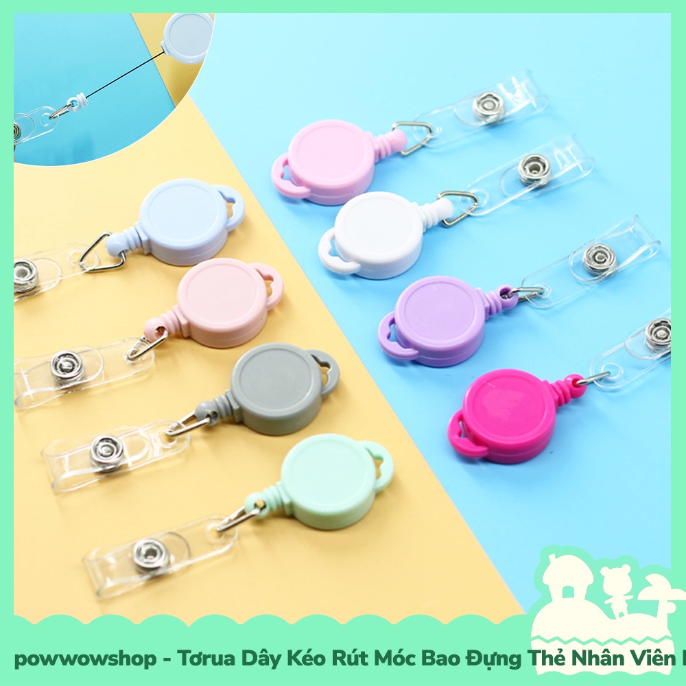 [Sẵn VN - Hỏa Tốc] Tơrua Dây Kéo Rút Móc Bao Đựng Thẻ Nhân Viên Phong Cách Tối Giản Tinh Tế Nhiều Màu Sắc Color