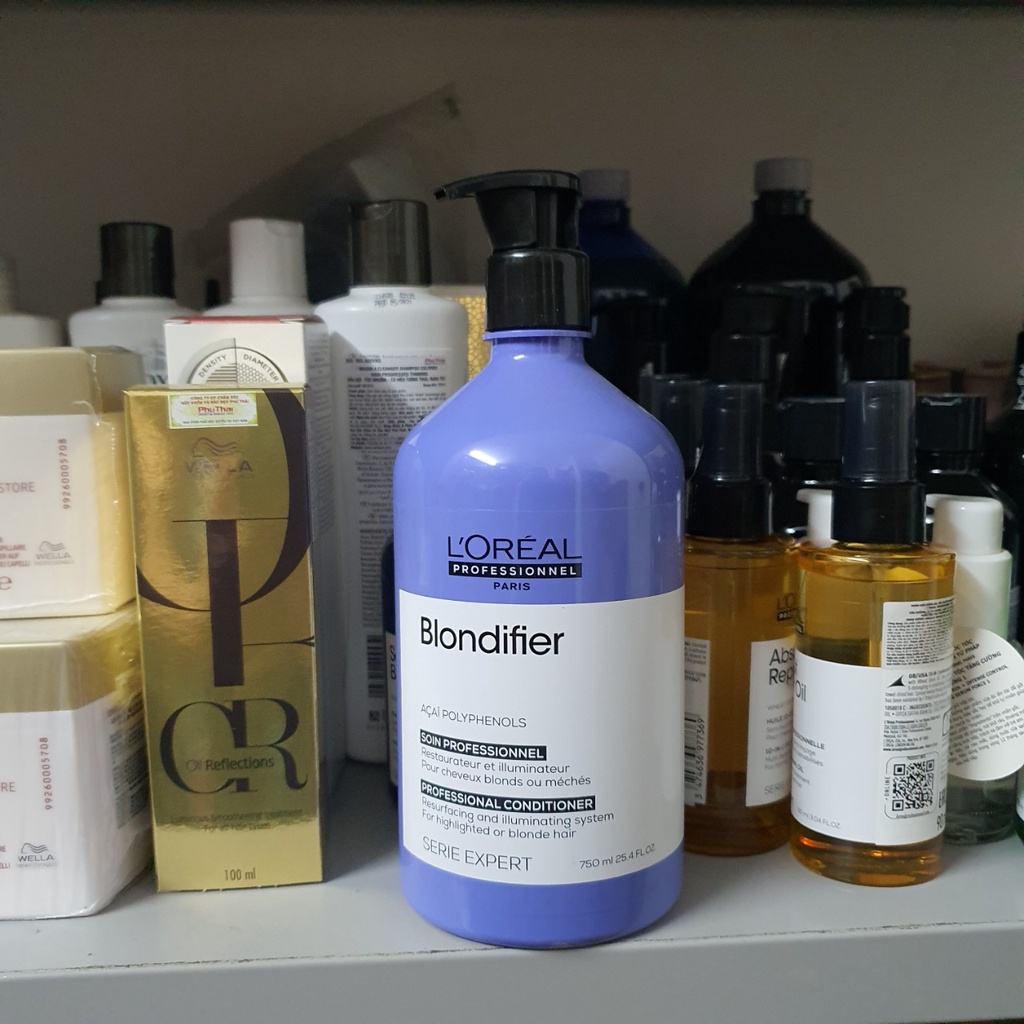 Dầu gội xả chăm sóc tóc tẩy nhuộm sáng mầu Loreal Professionnel Blondifier 300ml-500ml-1500ml